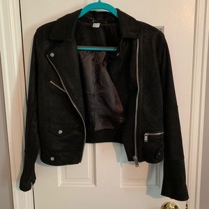 Black suede Moto jacket
